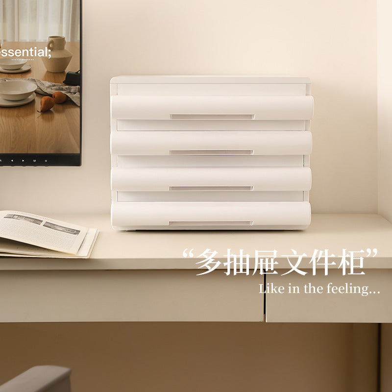 Drawer type multi-layer document storage with wheel removable desktop stationery storage box multifunctional office rack