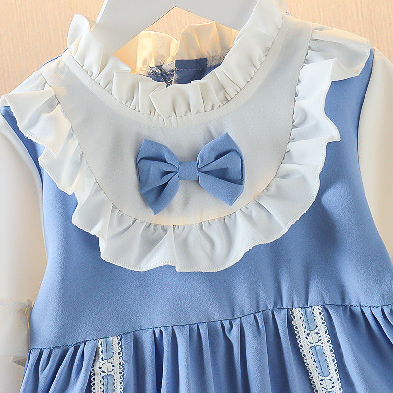 Girls' bowknot lolita dress - new spring/autumn  collection - sweet lace princess dress for little girls - dropshipping available