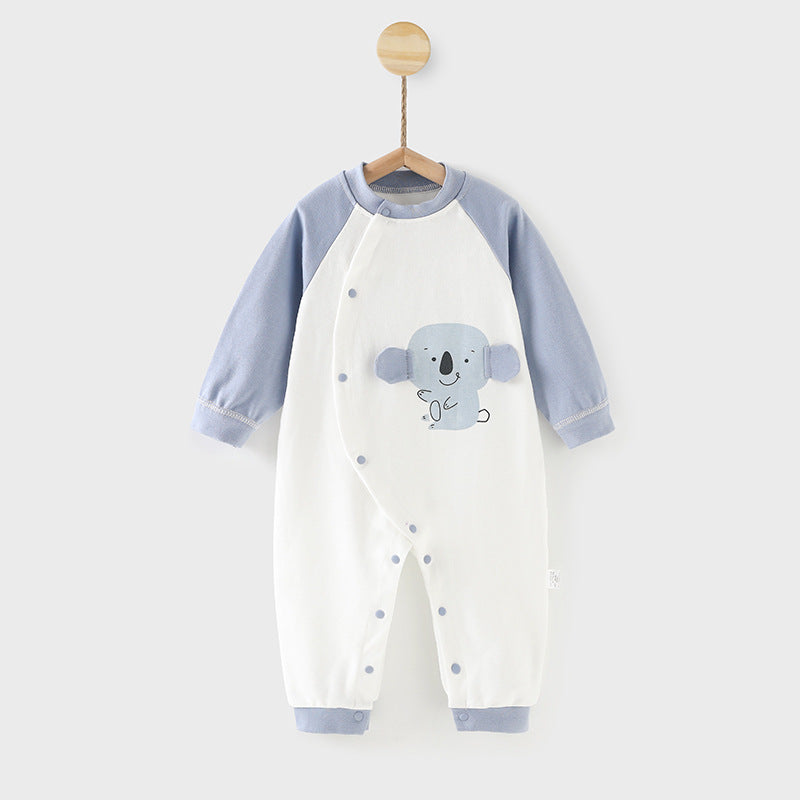 Baby rompers long sleeve spring autumn pure cotton unisex baby bodysuit crawling suit open crotch newborn clothes autumn winter