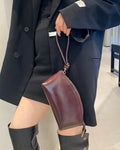 Retro first-layer cowhide women's bag women's bag fashion practical dumpling bag shell bag casualeasiest for match clutch bag