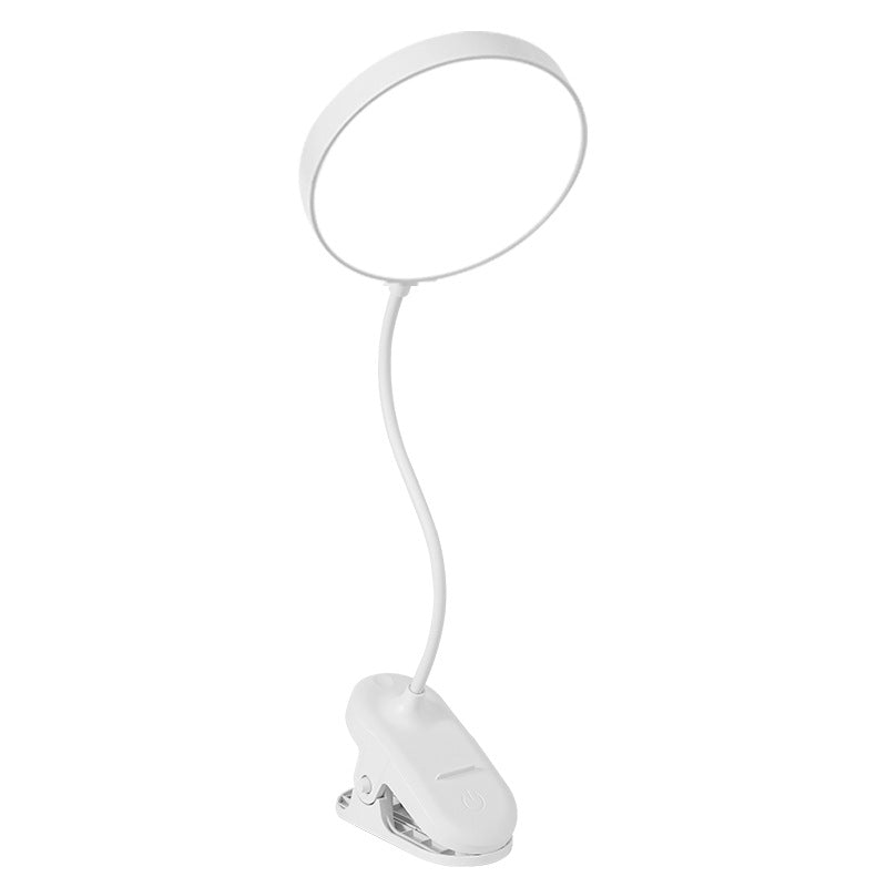 Clip-on desk lamp - perfect for dorms, college students, and eye protection - rechargeable led reading light, night light, bedroom bedside lamp