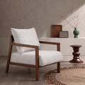 Nordic single sofa chair modern living room tech fabric leisure chair designer chair balcony japanese style solid wood sofa