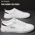 Special offer men's hand-stitched leather shoes men's shoes heightening soft bottom white shoes thick solecasual shoes wholesale dropshipping