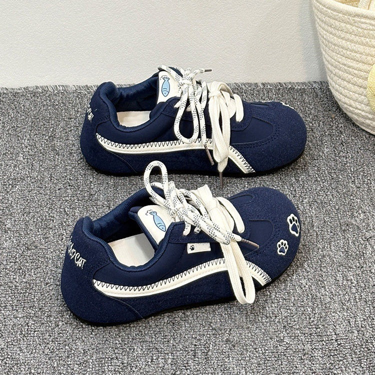 Red apple shoes women's 2026 new retro sports spring breathable casual thin sole ballet beautiful german training shoes