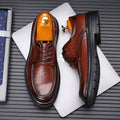 Men's formal leather dress shoes - new autumn collection - business casual british style lace-up derby shoes for men