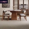Rock slab dining table and chair combination, square and round, modern casualfor homesmall apartment, telescopic foldable solid wood round table dining table