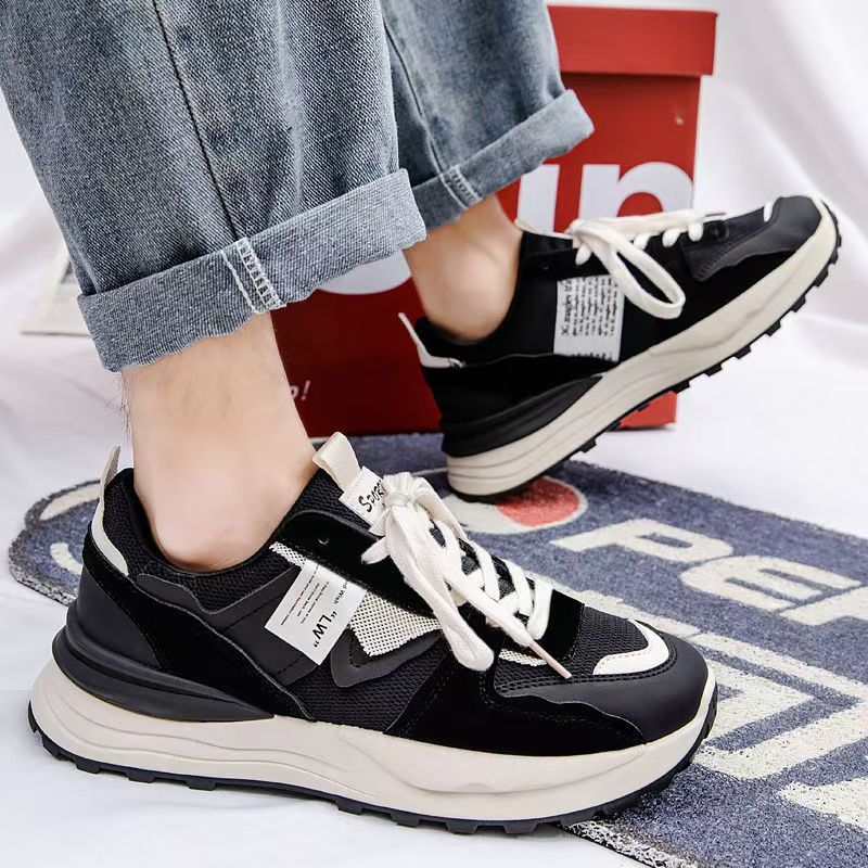 Popular men's shoes winter2025new arrivalmen breathable sports casualeasiest for matchthick solewaffle dad trendy shoes