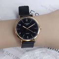 Silent quartz watch for civil service exams - suitable for students, men, and women - official exam approved, leather strap, no ticking sound