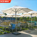 Export-grade aluminum alloy center-pole patio umbrella with rope pull - 3m diameter beach garden outdoor sun shade