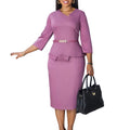 D501 european and american foreign trade new women's clothing   new solid color bodycon pencil skirt african dress