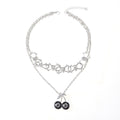 Sweater necklace wholesale fashion cross-border halloween jewelry cherry bow hip hop punk autumn and winter clavicle chain women