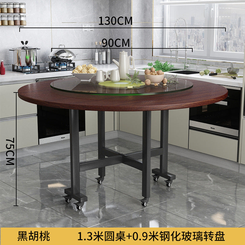 Dining table for homesmall apartment foldable table retractable dining table foldable large round table modern casual dining table
