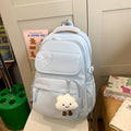 Backpack casual forest style fresh casual backpack cloud pendant preppy style high school student large capacity backpack