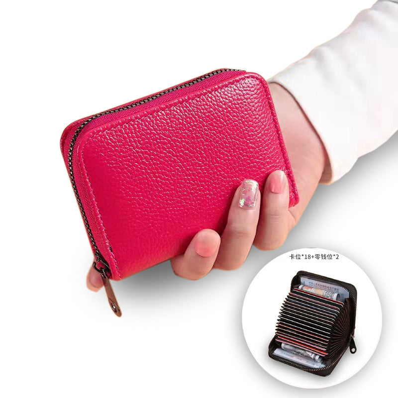 Organ card bag, ID bag, solid color multi-card all-in-one bag, the same style for men and women, exquisite bank card storage card bag, mini.