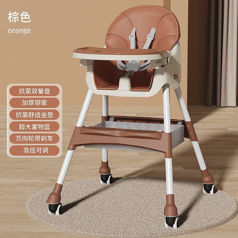 Baby Dining Chair Eating Foldable Portable Home Baby Learning Chair Children's Multifunctional Dining Table Chair Seat