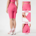 Spring/summer high-waisted tummy control yoga leggings - tight fit, butt-lifting, fitness capris - outdoor cycling & sports shorts for women (d25042)
