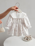 cross-border exclusive: sweet bow embroidered baby romper - triangle bodysuit/hoodie