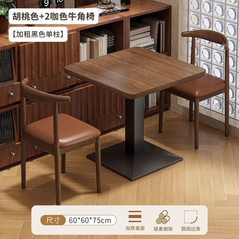 Commercial restaurant tables and chairs breakfast restaurant snack noodle shop long table milk tea barbecue restaurant one table four chairs combination dining chair
