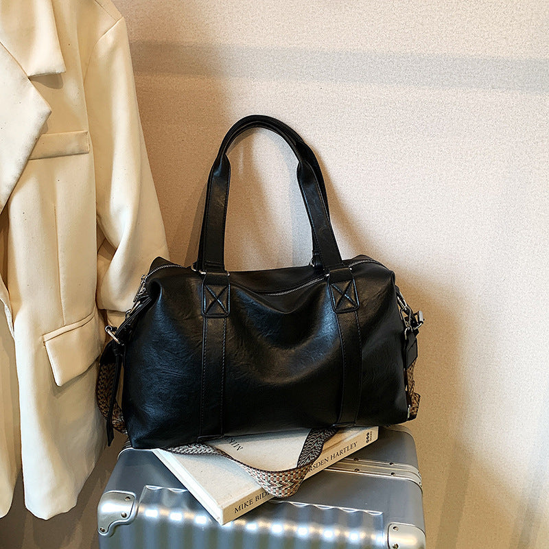 Retro maillard large-capacity bag for women new arrivalcasualfashion shoulder crossbody bag classy sense work clothing tote bag