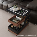 Medieval style smart movable coffee table living room for home small apartment adjustable side table sofa side cabinet trolley