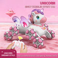 Amazon 2.4g unicorn remote control car - eight-wheel stunt, lights & music, 360° rotation, cute pink toy car