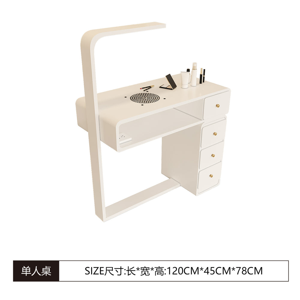 Manufacturer's new arrival porcelain-free manicure table with marble tabletop, dust-proof with vacuum cleaner socket, manicure table and chair set