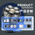 Electric head shaver, self-haircutting device, magnetic six-blade head, washable digital display electric razor