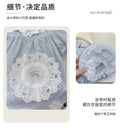 Girls' korean style lace dress -  new collection - kids' bubble short sleeve sweet dress - baby girl floral fashion dress
