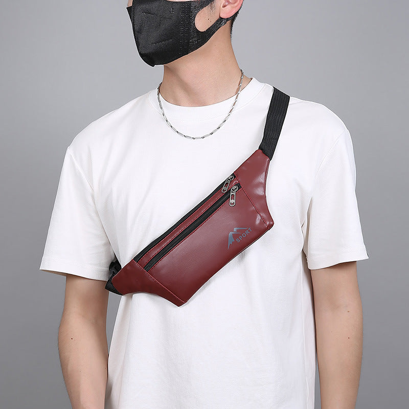 Foreign trade sports leisure fanny pack running cycling fitness mobile phone bag multi-function portable light shoulder messenger bag tide