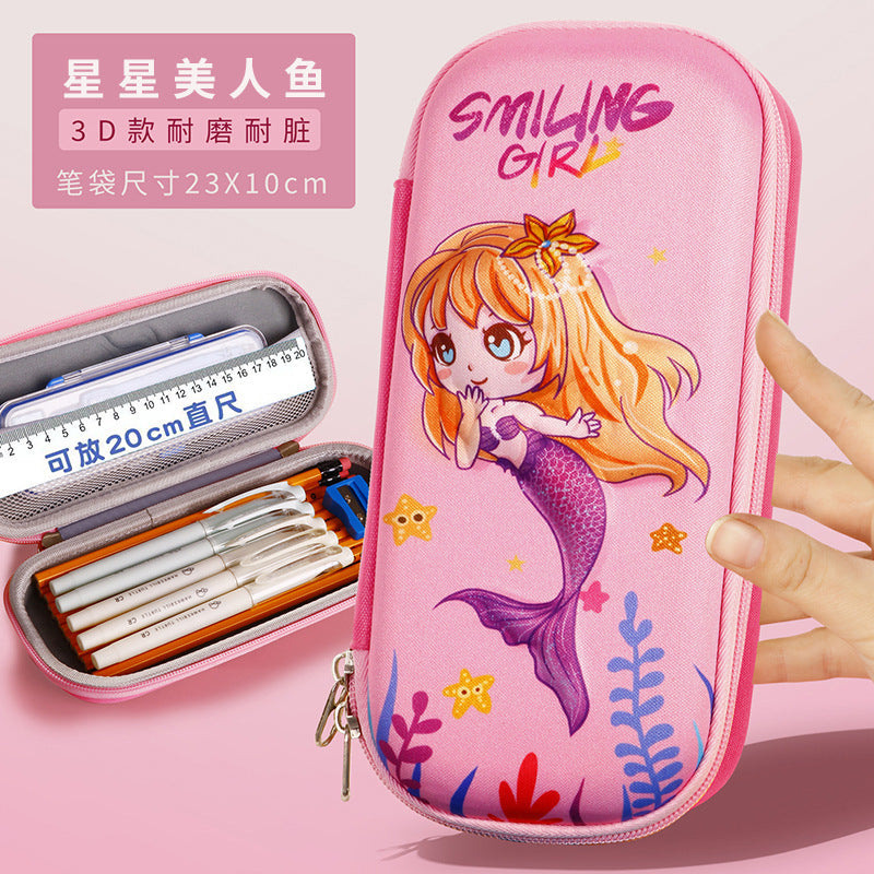 New 3D three-dimensional multi-functional stationery box, children's day gift for primary school students, cartoon large-capacity pencil case creativity