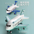 Kids' toy airplane with opening cabin, durable alloy cars, early education puzzle for 2-3 year olds, birthday gift for boys
