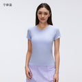 Spring/summer new women's short-sleeve crew neck sports t-shirt - running, fitness, slim-fit, breathable yoga top - s2067