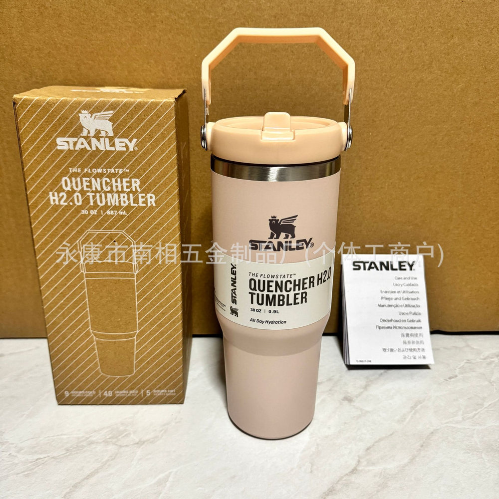 Stanley insulated straw cup - 304 stainless steel portable tumbler for outdoor, car, and sports use