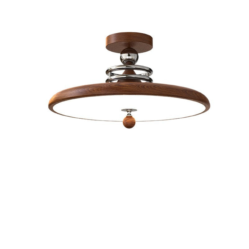Vintage medieval style bedroom ceiling light French cream style walnut color egg tart study light restaurant bar light