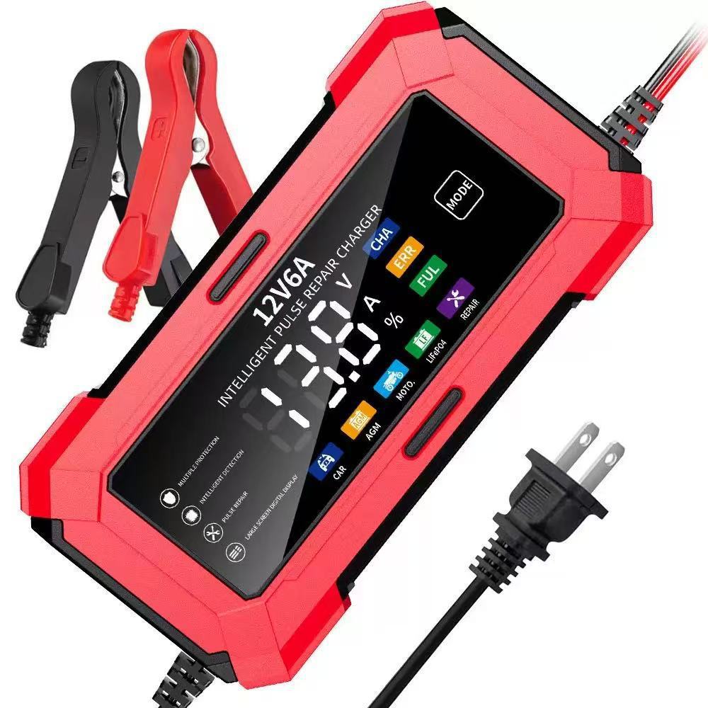 Car battery charger 12v 6a charger, 12v motorcycle battery charger
