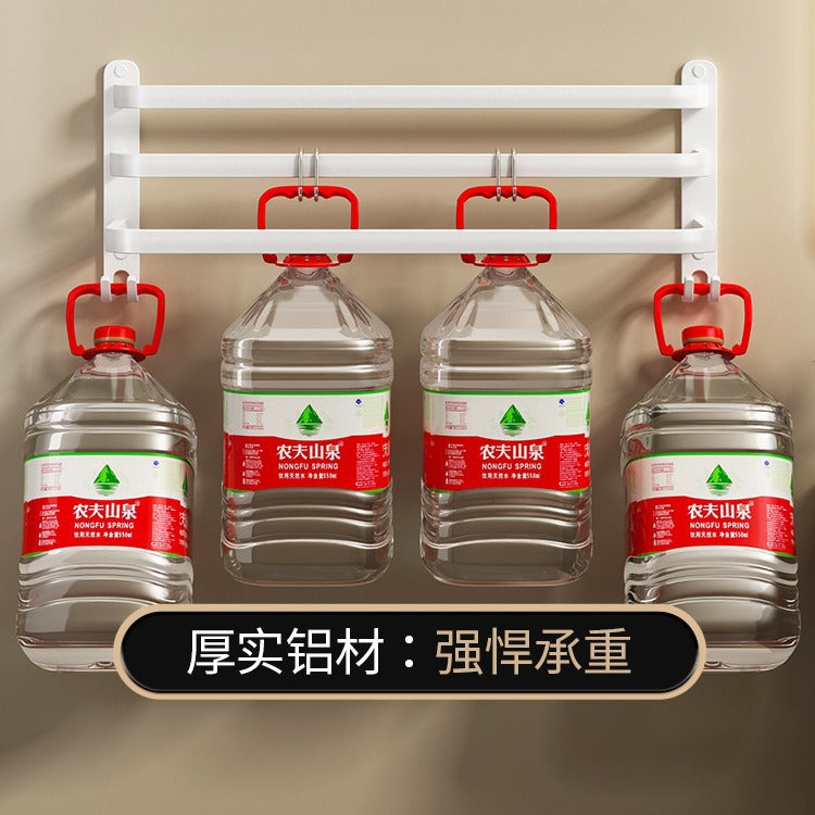 White towel rack, no punching toilet, wall-mounted bathroom, towel hanger, rack, toilet storage hanger.