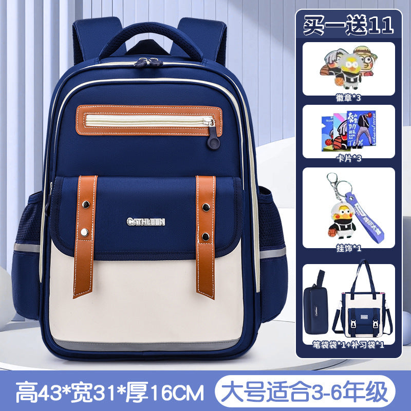 New cloud schoolbag 1-3-6 grade primary school students schoolbag boys and girls reduce the burden of children large capacity backpack