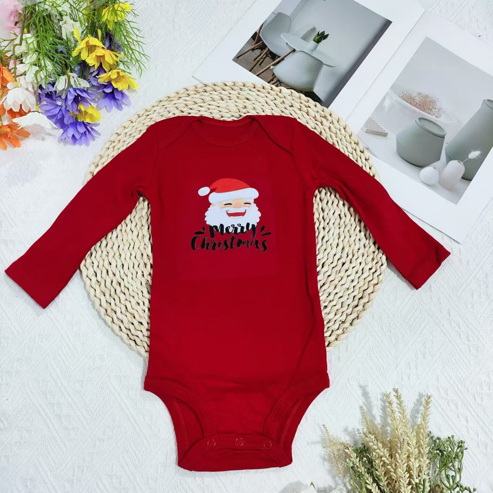 Original overstock: european & american style christmas romper for infants & toddlers - unisex, newborn, 100% cotton, one-piece crawling suit