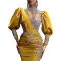 spring and summer new arrivalfashionexport women's wedding dress with big hem sexy gold-sprinkled dress with tail banquet evening dress