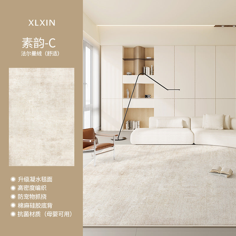 Carpet living room bedroom bedside blanket classyaccessible luxury cream style ins room sofa coffee table for home full floor mat