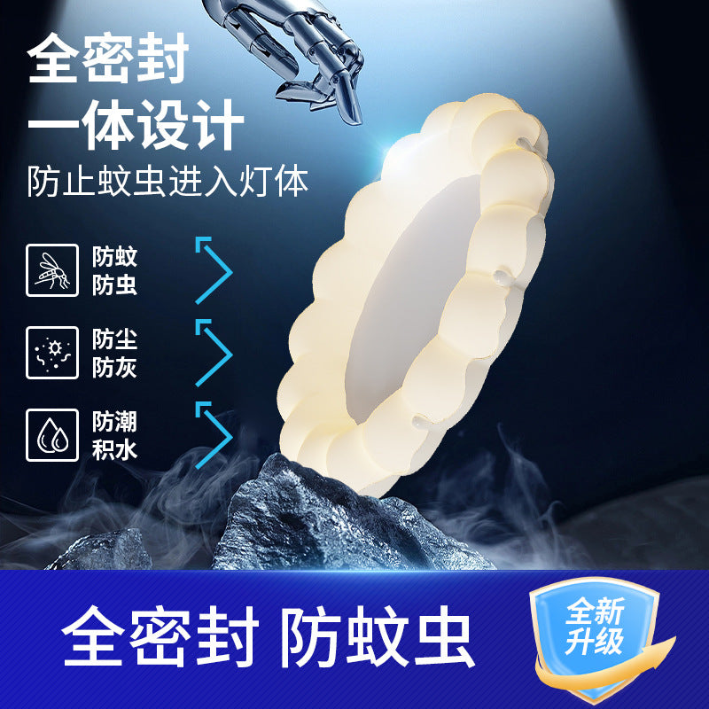 Cream Wind Creative Bubble Circle Master Bedroom Ceiling Light Simple Full Spectrum Eye Protection Book Room Lighting 2025 New