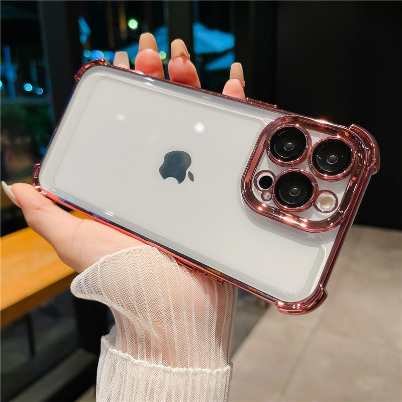 All-inclusive lens film four-corner airbag apple 17 mobile phone case suitable for iphone14 anti-fall 13promax protective cover