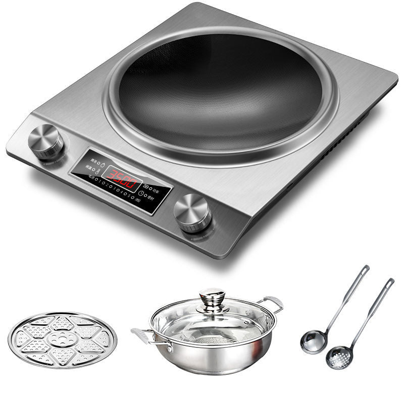 Complete induction cooker set with pot, household high-power induction cooker, cooking electric ceramic stove, concave concave stove, cross-border american standard