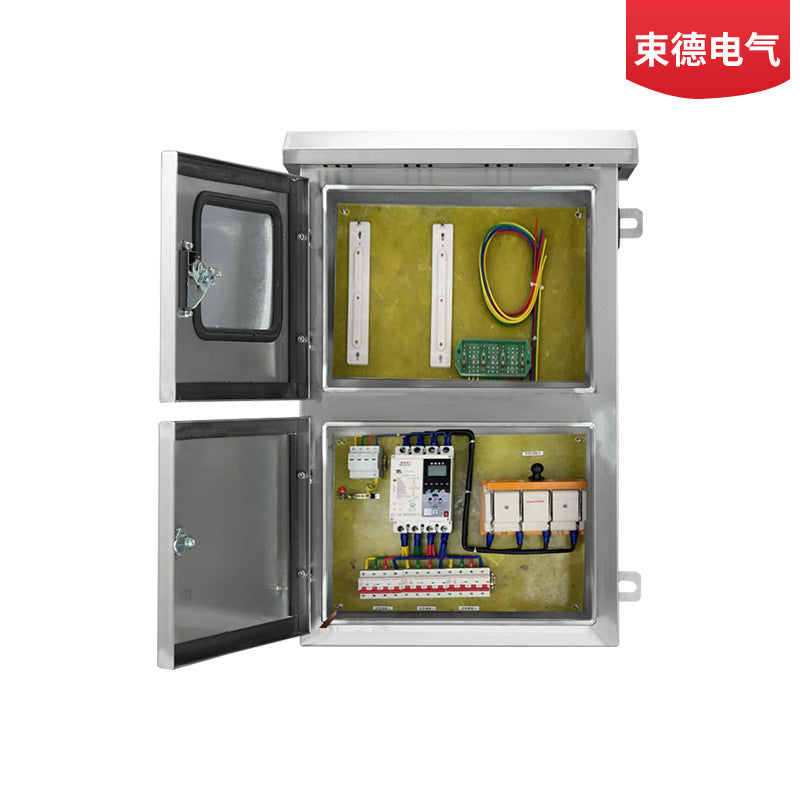 Photovoltaic grid-connected distribution box Stainless steel electrical complete set distribution cabinet Three-phase 380V combiner 30KW 5KW15KW