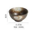 Japanese-style retro ceramic rice bowl - underglaze decoration, high-value design - suitable for restaurants, hotels, home use, and business settings - also ideal as a ceramic dessert bowl