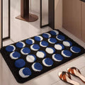 Round chestnut intersecting black and blue
