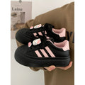 K-styleniche style shell toe ugly cute big toe bread shoes girl  autumn thick bottomeasiest for matchcasualkids sneakers