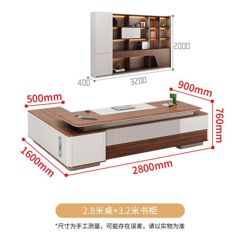 Saint li office desk boss desk and chair combination light luxury classy office president desk 2m executive desk casual