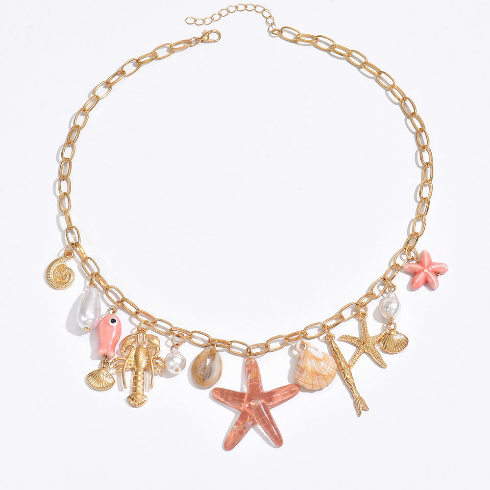 necklace wholesale new imitation pearl pendant niche high-end bohemia clavicle chain women's accessories necklace
