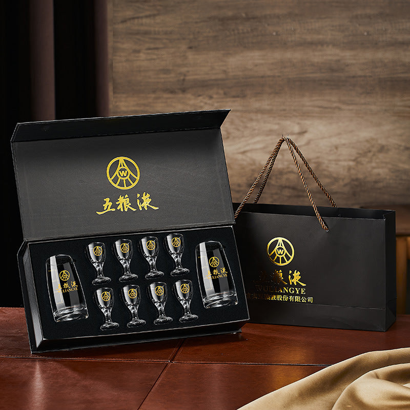 Wuliangye gift box suit white wine glass wine set suit liquor glass glass wine jug small wine glass wine dispenser